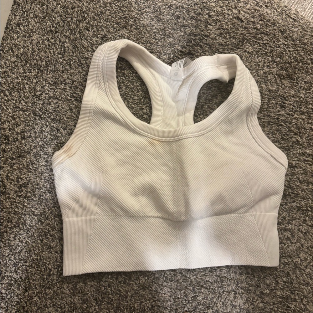 Women's Cream Sports Bra